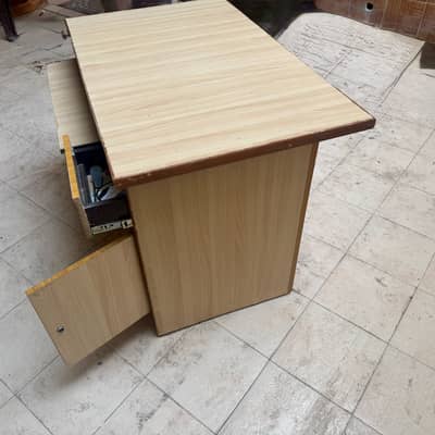 Study table with keyboard tray and CPU box