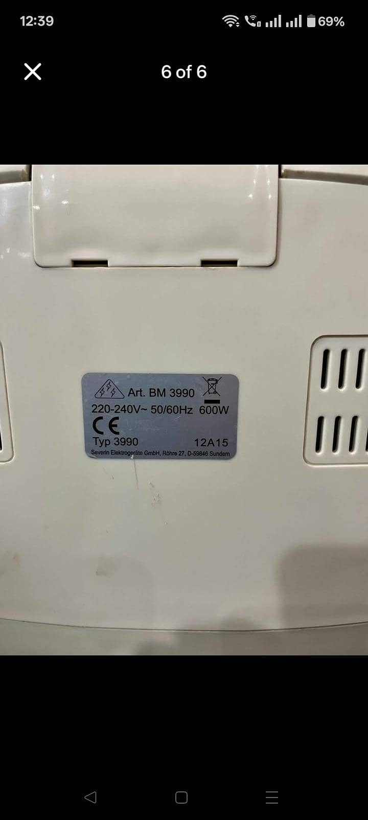 Severin Bread Maker Fully Automatic 600W 2