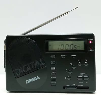 OMEGA City Boy 4032 4-Band (FM/MW/SW/LW) Digital PLL Radio With Clock