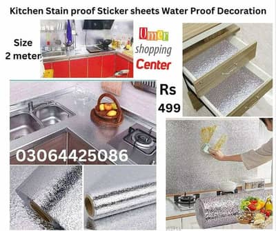 Aluminium Decoration Paper stain proof Sticker sheet Home kitchen use