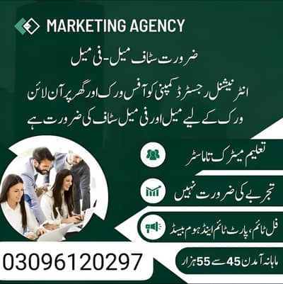 Part time full time office work home base jobs available