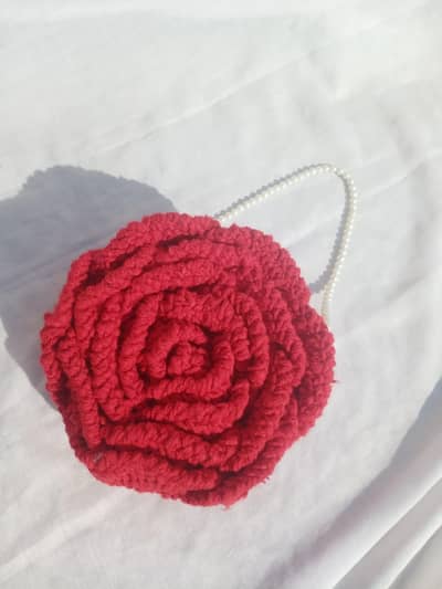 Crochet Rose Bag