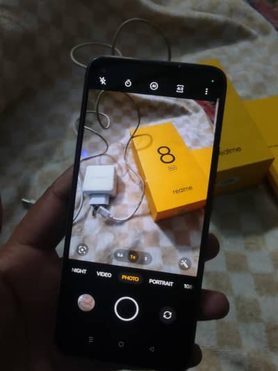 official pta realme 8 pro with original box and charge
