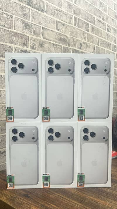 17 pro max 256gb silver/orange/blue box packed non active pta approved