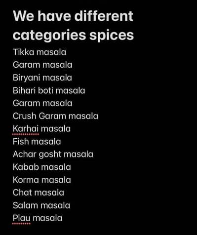 We have different type of spices from jodia_bazar