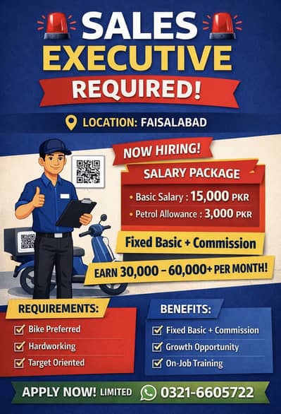 Sales Exective Need In Faisalabad