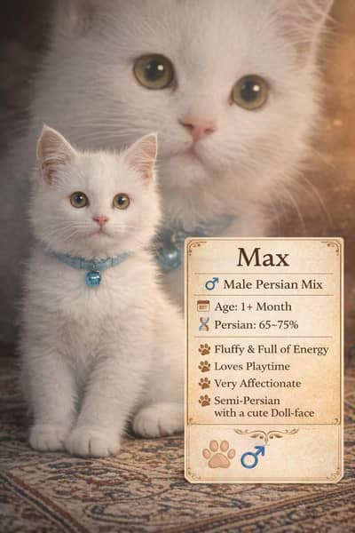 Semi Persian male cat