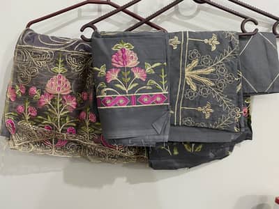 New Unstitched Fancy Semi formal Party wear Dresses 3pc for Sale