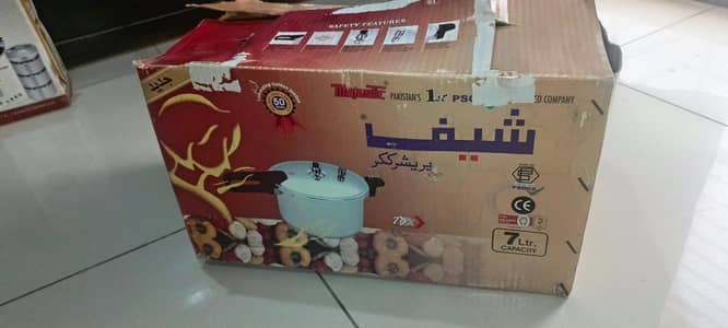 Chef Brand New Pressure Cooker - 7 litres - With Extra Rubber