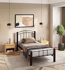 iron rod single bed