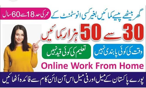 online job/ work from hom/ without investment /