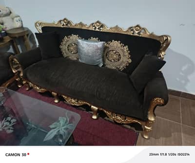 five seater pyre sheesham wood sofa for sale