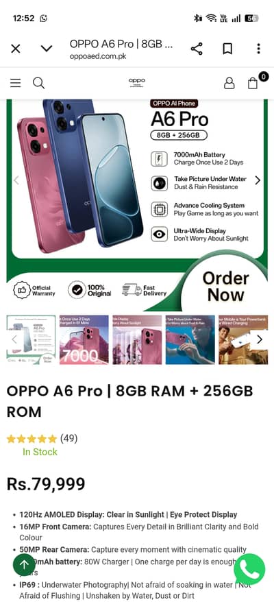 Selling oppo A6 pro used slightly just for a month.