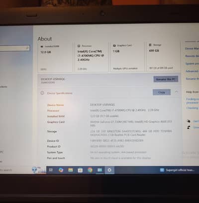 Lenovo i7 4 generation 1gb graphics card (Nvidia GeForce)