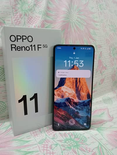 OPPO Reno11 F 5G, 8 GB RAM and 256 GB ROM with BOX and 67W Charger