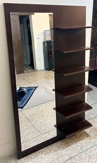 Wall Mirror Wooden Shelf