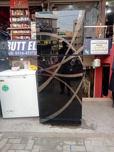 pel full size glass refrigerator