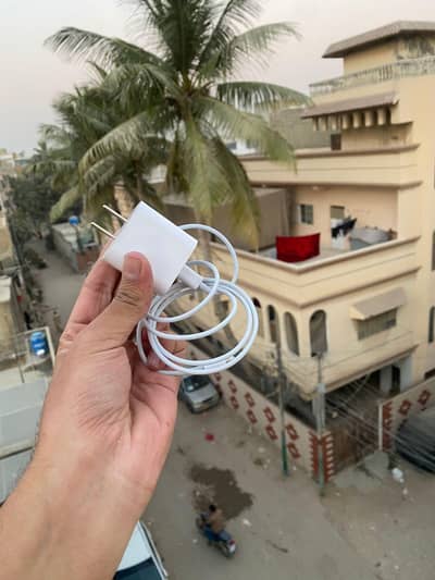 apple iphone 100 original 20 watt fast charger with org apple cable. . .