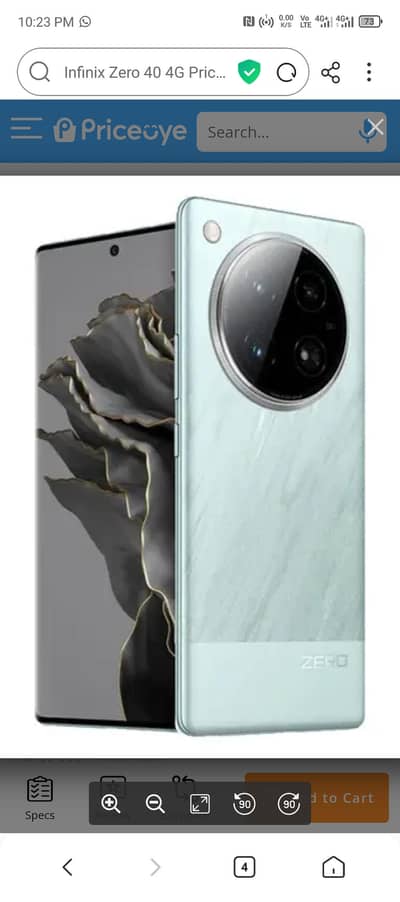 Infinix zero 40 8+8/256