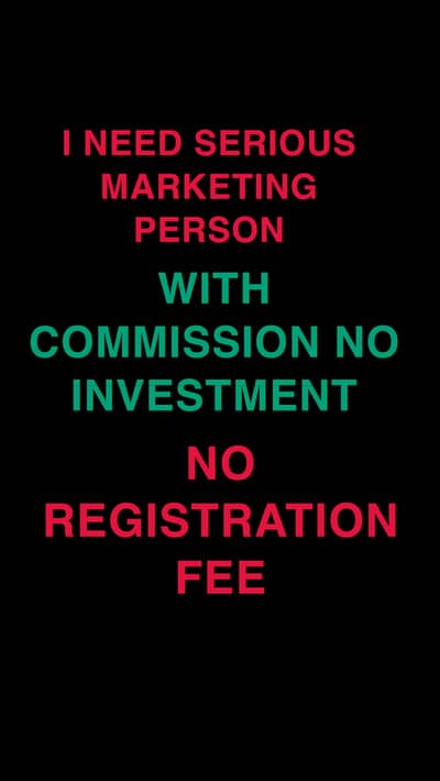 This is commission base smart work