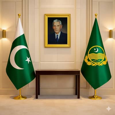 Punjab govt flag for office , coprate flag,Country Flag, Pakistan flag