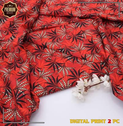 2Pcs winter collection women's Unstiched printed suit