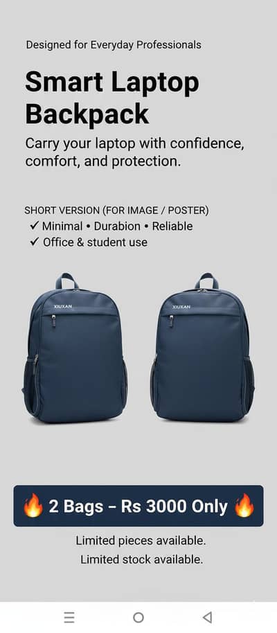 Premium Laptop Backpack Smart. Durable. Everyday Ready.