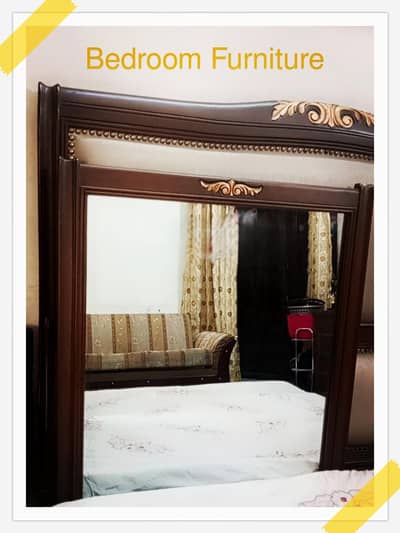 King Size Bed set + dressing table with sliding drawers