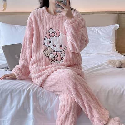 Hello Kitty Bear Winter Pajama Set