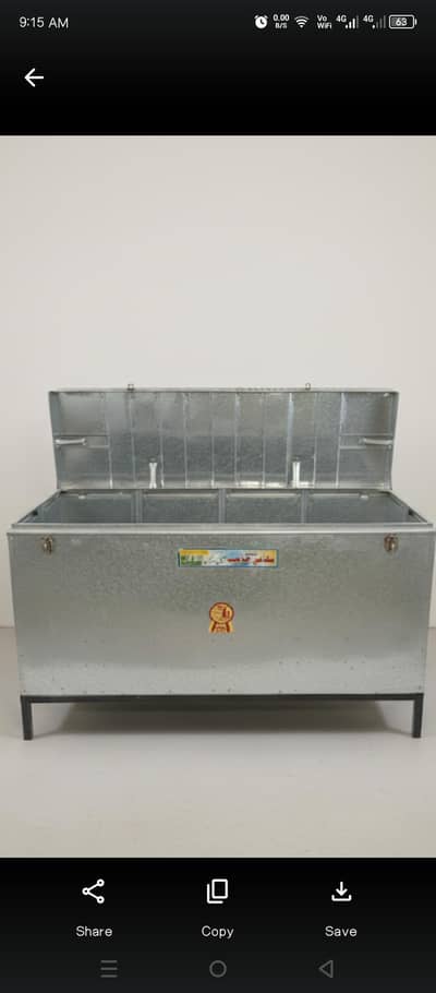 Double door iron stroage trunk