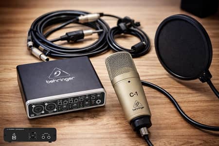 Behringer U-Phoria UMC202HD Behringer C-1 Studio Condenser Mic