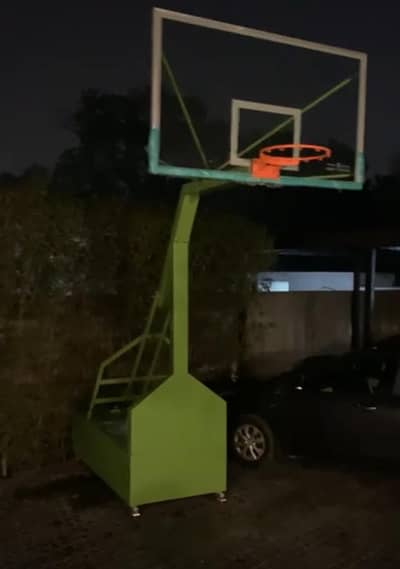 Basketball Moveable pole With tempered Glass backboard