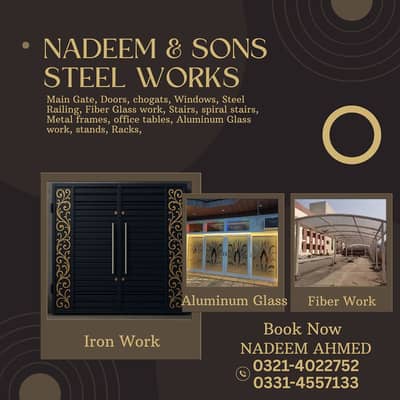 Stairs/Doors/Main Gates/Grills/Windows/Solar Work/Channels/T Iron