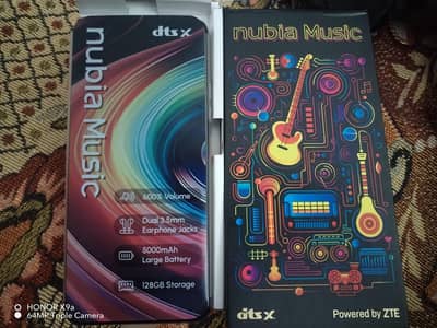 nubia music 4+4 128 gb  lights big speaker