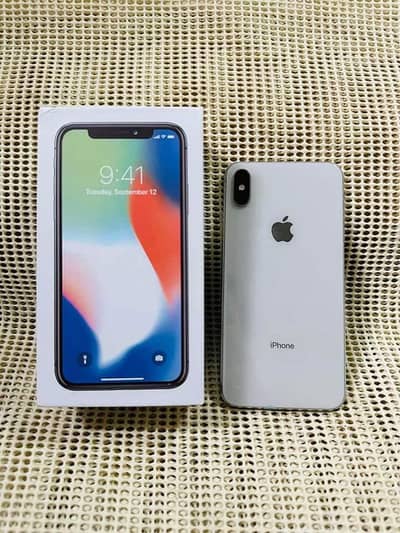 Iphone x 256gb with complete box whatsapp number 03229399419