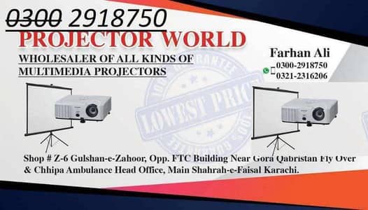 Multimedia projectors and speaker available in rental basis. . .