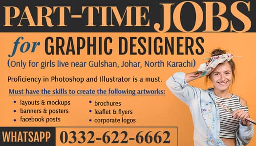 Part-Time Jobs for Female Fresh Graphic Designers