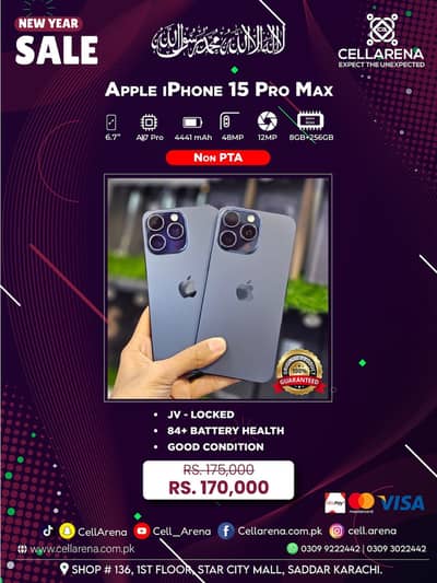 New Year Sale Apple iPhone 15 Pro Max CELLARENA