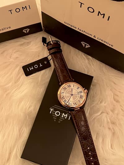 Original Tomi Luxury Style Strap Watches with Complete Accessories