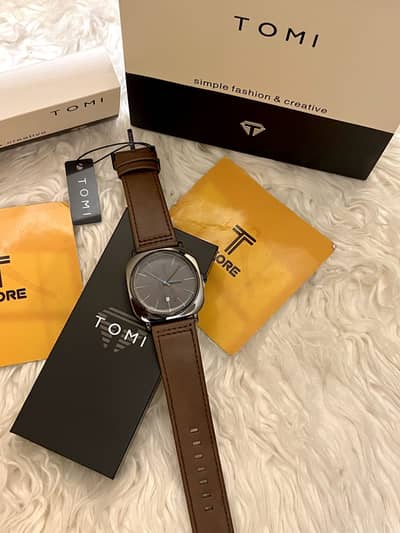 Original Tomi Luxury Style Strap Watches with Complete Accessories
