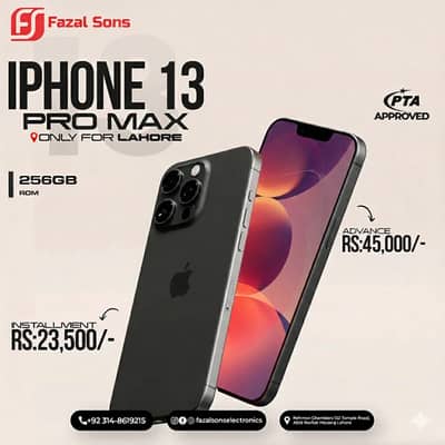iPhone 13 Pro Max (256GB) PTA Approved Available On Easy Installment