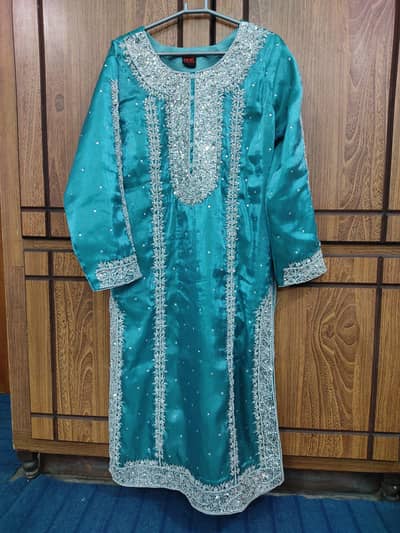 trendy dress kora dabta work