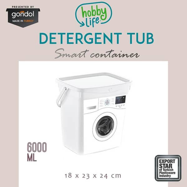 Detergent Storage Tub [6 Liter] (can store 3kg)