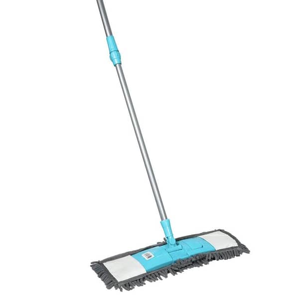 Microfiber Flat Mop - Wet & Dry Floor Cleaner with Adjustable Rod