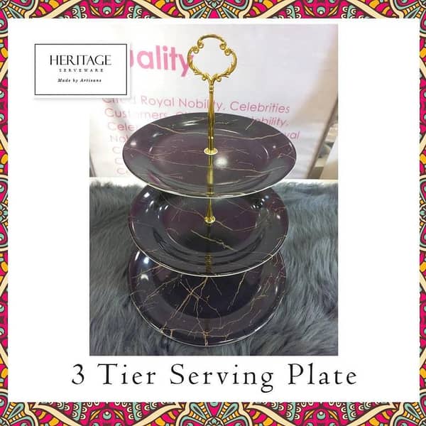 Three Tier Serving Platter - Round