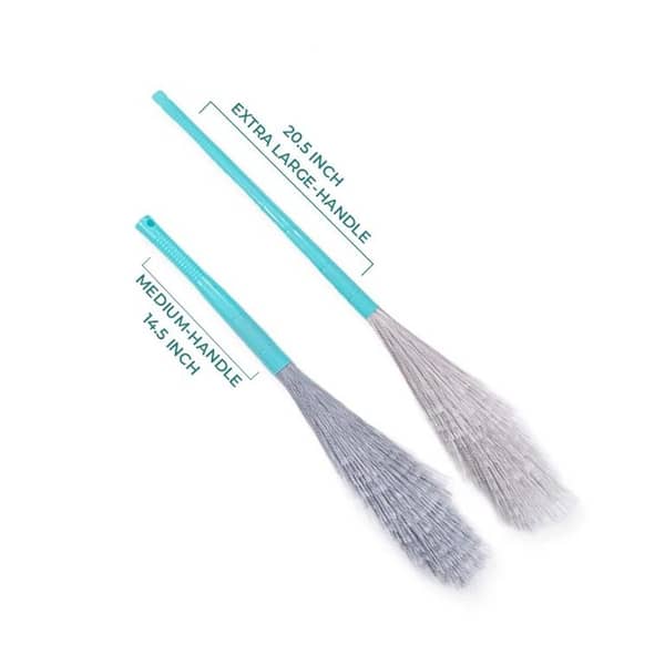 Zidello No-Dust Slick Broom, Waterproof Plastic Jhaaru (Medium)