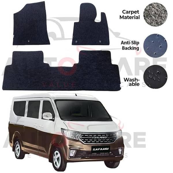 JW Forland Safari Genuine Fitting Carpet Floor Mat 5PCS - Model 2023-2025