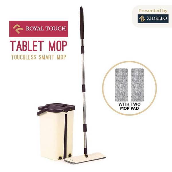 Flat Spin Mop [Designer Edition] – Imported, Hands-Free Self-Wringing Floor Mop with Reusable Microfiber Pads