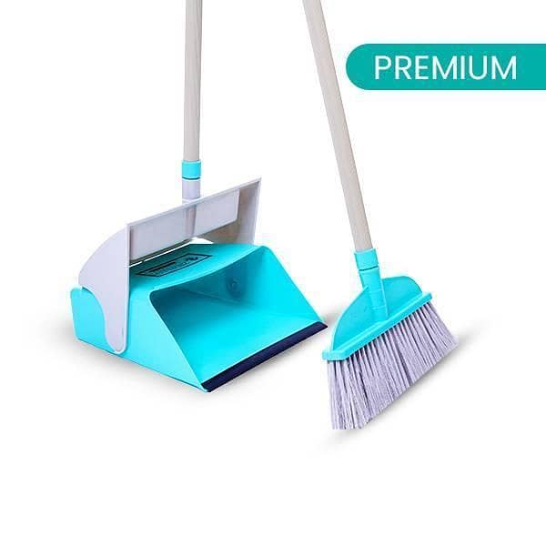 Folding Broom Brush and Dustpan Set