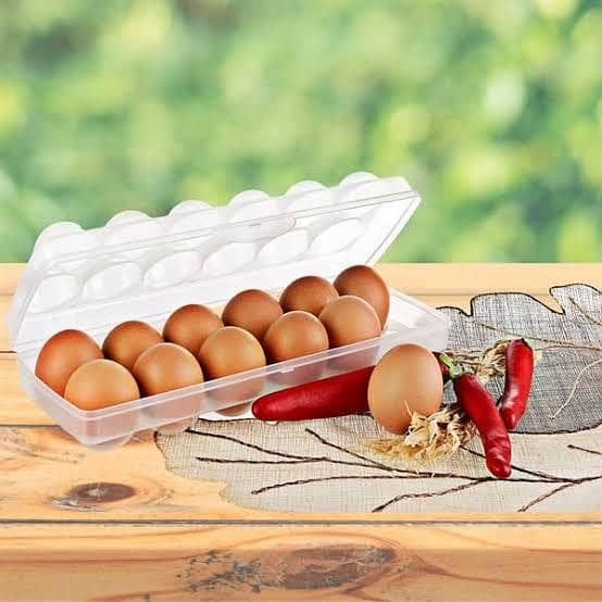 ZIDELLO Egg Storage Box for 12 – Durable, Space-Saving Container for Fresh Eggs